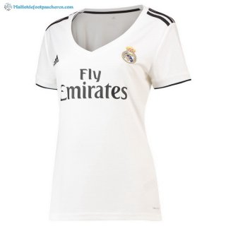 Maillot Real Madrid Domicile Femme 2018 2019 Blanc Pas Cher