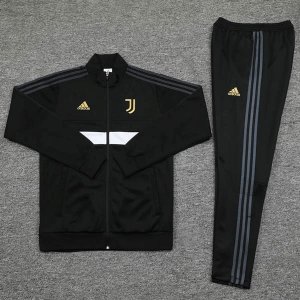 Survetement Juventus 2020 2021 Noir Blanc Gris Pas Cher