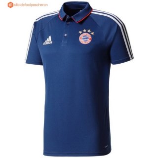 Polo Bayern Munich 2017 2018 Bleu Pas Cher