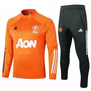 Survetement Manchester United 2020 2021 Orange Noir Pas Cher Survetement Manchester United 2020 2021 Orange Noir Pas Cher