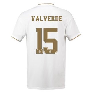 Maillot Real Madrid NO.15 Valverde Domicile 2019 2020 Blanc Pas Cher