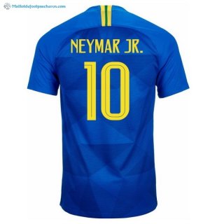 Maillot Brésil Exterieur Neymar JR. 2018 Bleu Pas Cher