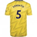 Maillot Arsenal NO.5 Sokratis Exterieur 2019 2020 Jaune Pas Cher