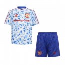 Maillot Manchester United Human Race Enfant 2020 2021 Bleu Pas Cher