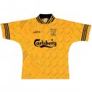 Thailande Maillot Liverpool Exterieur Retro 1994 1996 Jaune Pas Cher