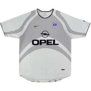 Thailande Maillot Paris Saint Germain Exterieur Retro 2001 Gris Pas Cher