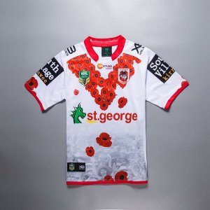 Maillot St.George Illawarra Dragons Edición Conmemorativa 2018 Blanc Pas Cher