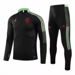 Survetement Manchester United 2021 2022 Noir Rouge Vert