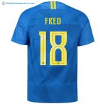 Maillot Brésil Exterieur Fred 2018 Bleu Pas Cher