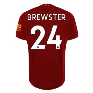 Maillot Liverpool NO.24 Brewster Domicile 2019 2020 Rouge Pas Cher