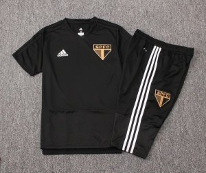 Maillot São Paulo Entrainement Ensemble Complet 2018 2019 Noir Pas Cher