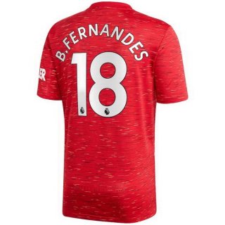 Maillot Manchester United NO.18 B. Fernandes Domicile 2020 2021 Rouge Pas Cher Maillot Manchester United NO.18 B. Fernandes Domicile 2020 2021 Rouge Pas Cher