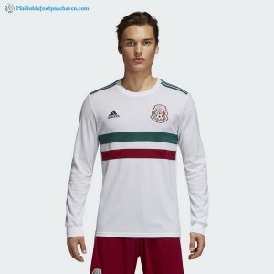 Maillot Mexico Exterieur ML 2018 Blanc Pas Cher