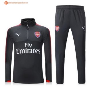 Survetement Arsenal 2017 2018 Gris Rouge Pas Cher