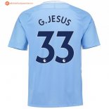 Maillot Manchester City Domicile G.Jesus 2017 2018 Pas Cher