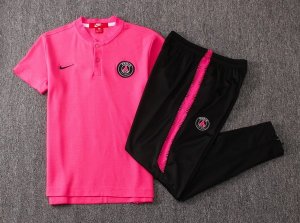 Polo Ensemble Complet Paris Saint Germain 2018 2019 Rose Noir Pas Cher