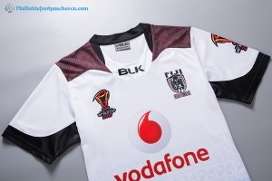 Champions Maillot Rugby Fidji RLWC 2017 2018 Blanc Pas Cher