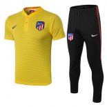 Polo Ensemble Complet Atlético de Madrid 2018 2019 Jaune Pas Cher