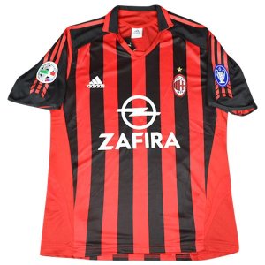 Maillot AC Milan kaka Domicile NO.22 Retro 2005/06 Rouge Pas Cher