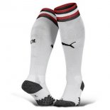 Chaussette AC Milan Domicile Exterieur 2018 2019 Blanc Pas Cher