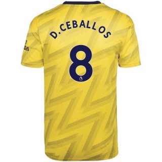 Maillot Arsenal NO.8 D.Ceballos Exterieur 2019 2020 Jaune Pas Cher