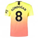 Maillot Manchester City NO.8 Gundogan Third 2019 2020 Orange Pas Cher