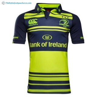 Maillot Rugby Leinster Exterieur 2017 2018 Noir Vert Pas Cher