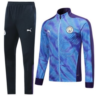 Survetement Enfant Manchester City 2019 2020 Purpura Bleu Pas Cher