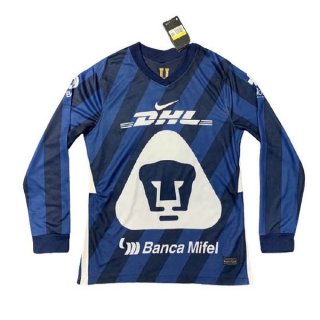 Thailande Maillot UNAM Pumas ML Exterieur 2020 2021 Bleu Pas Cher