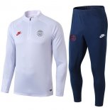 Survetement Paris Saint Germain 2019 2020 Blanc Bleu Pas Cher