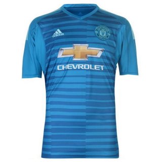 Maillot Manchester United Gardien 2018 2019 Bleu Pas Cher