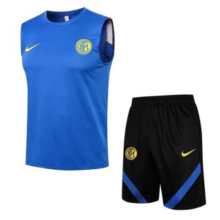 Maillot Inter Milan Sans Manches Ensemble Complet 2022 Bleu Maillot Inter Milan Sans Manches Ensemble Complet 2022 Bleu
