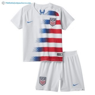 Maillot États Unis Domicile Enfant 2018 Blanc Pas Cher Maillot États Unis Domicile Enfant 2018 Blanc Pas Cher