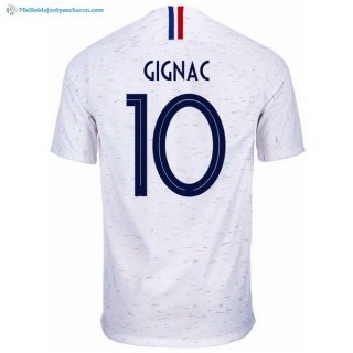 Maillot France Exterieur Gignac 2018 Blanc Pas Cher Maillot France Exterieur Gignac 2018 Blanc Pas Cher