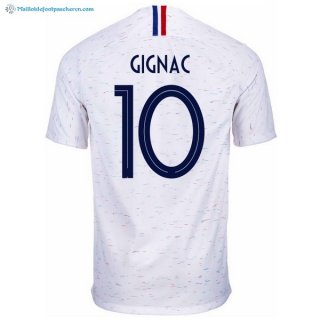 Maillot France Exterieur Gignac 2018 Blanc Pas Cher