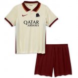 Maillot AS Roma Exterieur Enfant 2020 2021 Blanc Pas Cher