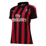 Maillot AC Milan Domicile Femme 2018 2019 Rouge Noir Pas Cher