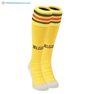 Chaussette Belgique Exterieur 2018 Jaune Pas Cher