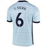 Maillot Chelsea NO.6 T. Silva Exterieur 2020 2021 Bleu Pas Cher