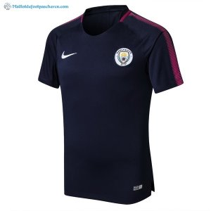 Entrainement Manchester City Conjunto Completo 2017 2018 Bleu Marine Pas Cher