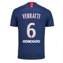 Maillot Paris Saint Germain NO.6 Verratti Domicile 2019 2020 Bleu Pas Cher