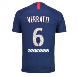 Maillot Paris Saint Germain NO.6 Verratti Domicile 2019 2020 Bleu Pas Cher