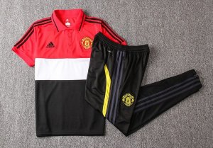 Polo Manchester United Ensemble Complet 2019 2020 Rouge Blanc Noir Pas Cher