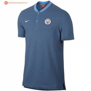 Polo Manchester City 2017 2018 Gris Bleu Pas Cher