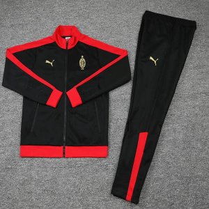 Survetement AC Milan 2019 2020 Noir Rouge Jaune Pas Cher