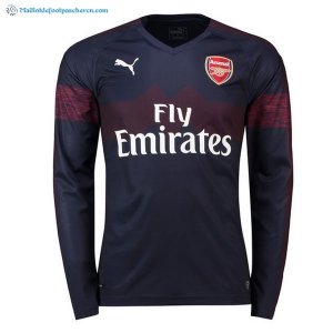 Maillot Arsenal Exterieur ML 2018 2019 Bleu Marine Pas Cher