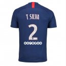 Maillot Paris Saint Germain NO.2 T.Silva Domicile 2019 2020 Bleu Pas Cher