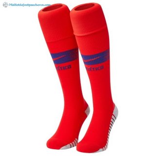 Chaussette Atletico Madrid Domicile 2018 2019 Rouge Pas Cher