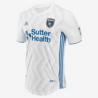 Maillot San Jose Earthquakes Exterieur 2018 2019 Blanc Pas Cher