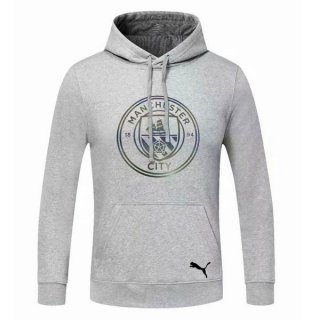 Sweat Shirt Capuche Manchester City 2020 2021 Gris Pas Cher